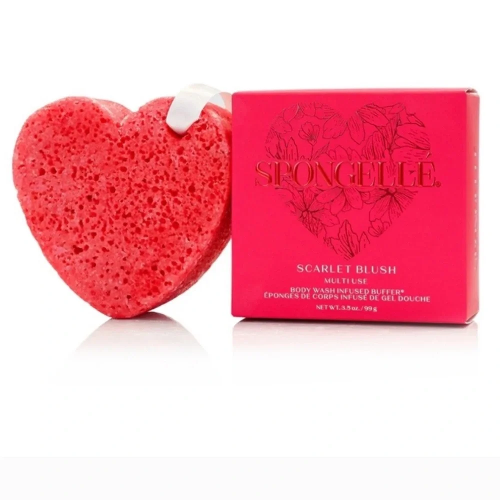NEW Spongelle Scarlet Blush Exfoliating Buffer Body Wash Infused Red Pink NIB